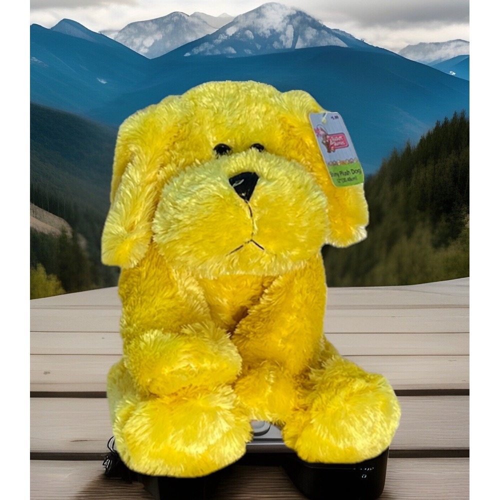 CVS 2006 Baskets & Bunnies Easter Shiny Plush‎ 12" Yellow Dog Stuffed Animal
